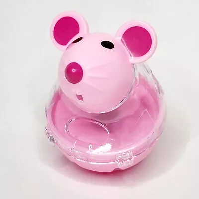 Snacky Mouse Pink Cat Toy Treat Dispensing Bobble Ball Food Dispenser