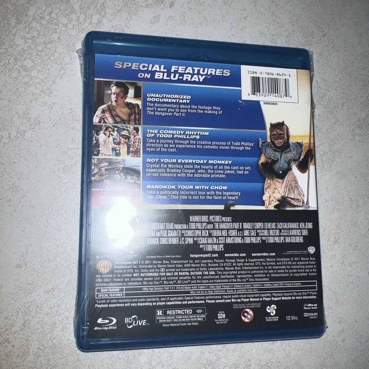 The Hangover Part II (Blu-ray/DVD, 2011, 2-Disc Set) Brand New