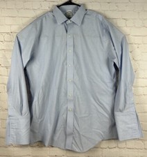 Brooks Brothers Blue Long Sleeve French Cuff Button Down Dress Shirt 17-34 XL