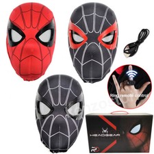 Spider-Man Mask Ring Remote Control Blinking Eyes Helmet Wearable Cosplay Props