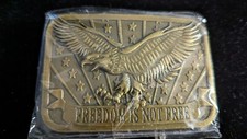 Belt Buckle Freedom Is Not Free Eagle Stars Stripes Patriot Sponsor 2014 NEW