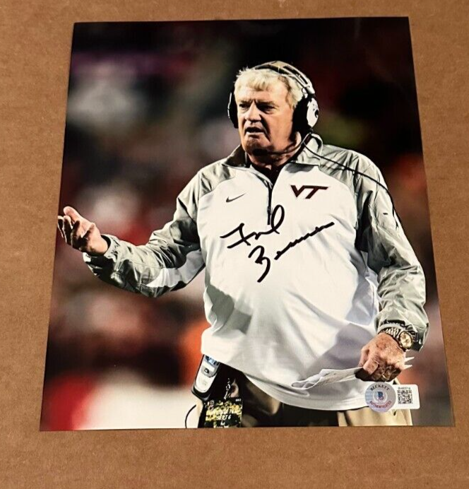 FRANK BEAMER Autographed Signed VIRGINA TWECH VIRGINA TECH HOKIE 8X10 PHOTO BECKETT CERTIFIED 