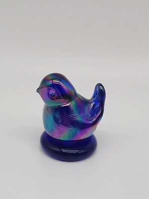 Vtg 1990 RAINBOW BIRD Bluebird of Happiness Signed LEO WARD Art