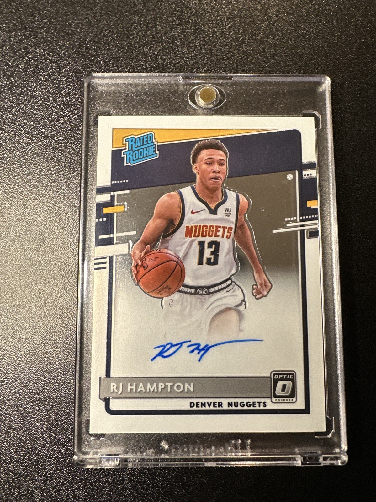 2020-21 Panini Donruss Optic Rated Rookie Signatures #174 R.J. Hampton (AU, RC)