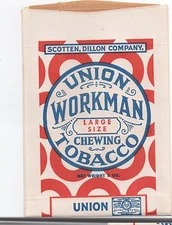 1920s Free Sample Pouch of Union Workman Tobacco NOS