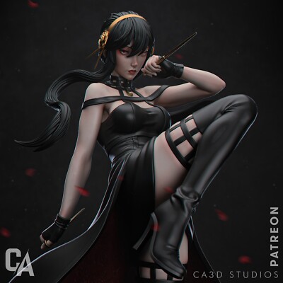 Dark Thorn Assassin Anime Style Resin Model Kit 3D Printed - Unpainted Figure