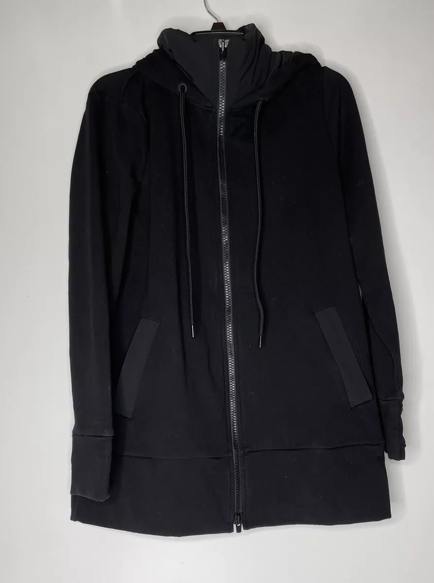 Athleta Victory Long PrimaLoft Hoodie Jacket Black SIZE Medium