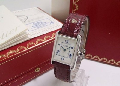 Auth Cartier Watch Must De Tank 2416 Analog Antique Quartz Leather Belt F S Ebay