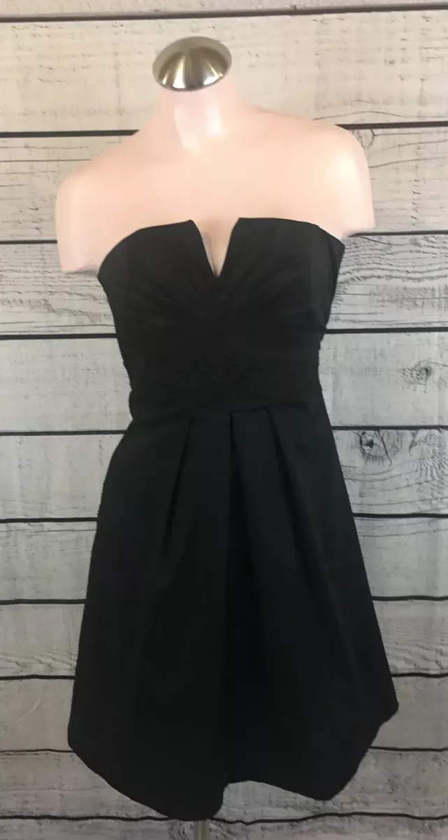 Black strapless clearance dress with pockets