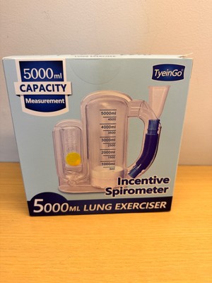 TyeinGo Lung Exerciser Device Breathing Trainer - 5000ML capacity 