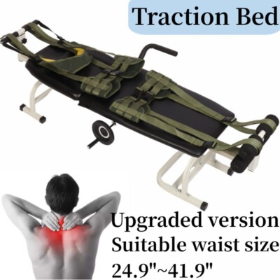 Spine Lumbar Traction Bed Back Pain Therapy Massage Cervical Stretching Bed