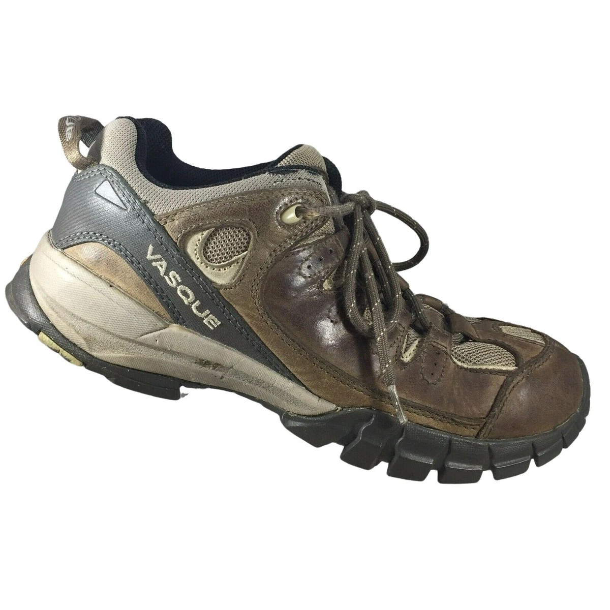 Vasque Mantra Hiking Shoes Womens 8M Brown Vibram Sole Genuine Leather Upper