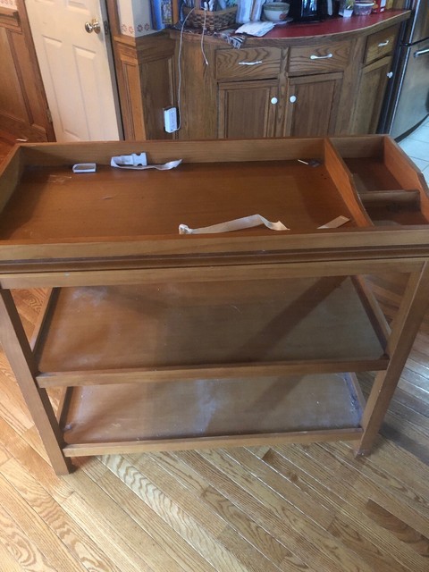pottery barn white changing table