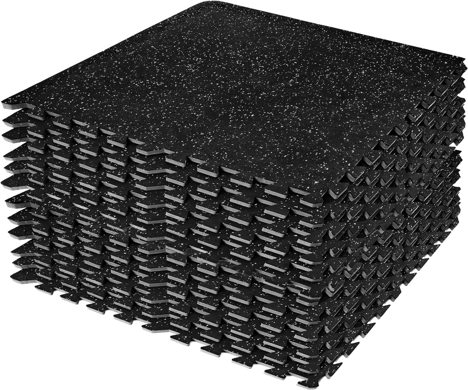 1/2 Inch Thick EVA Foam Gym Flooring Tiles - 48 Sq Ft Exercise Mat