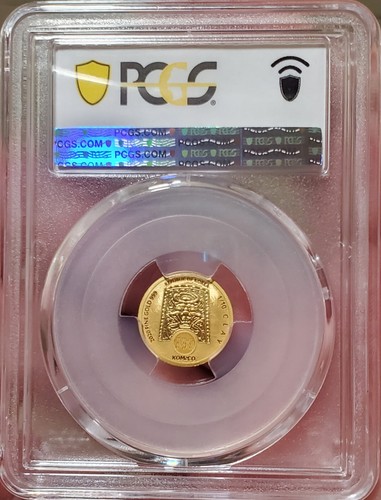 2020 1/10 Oz GOLD South Korea CHIWOO CHEONWANG PCGS MS70 Gold Shield Label Medal - Picture 9 of 9