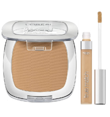 L'Oreal Perfect Match Puder + Concealer Bundle 6.D/6.W Honig