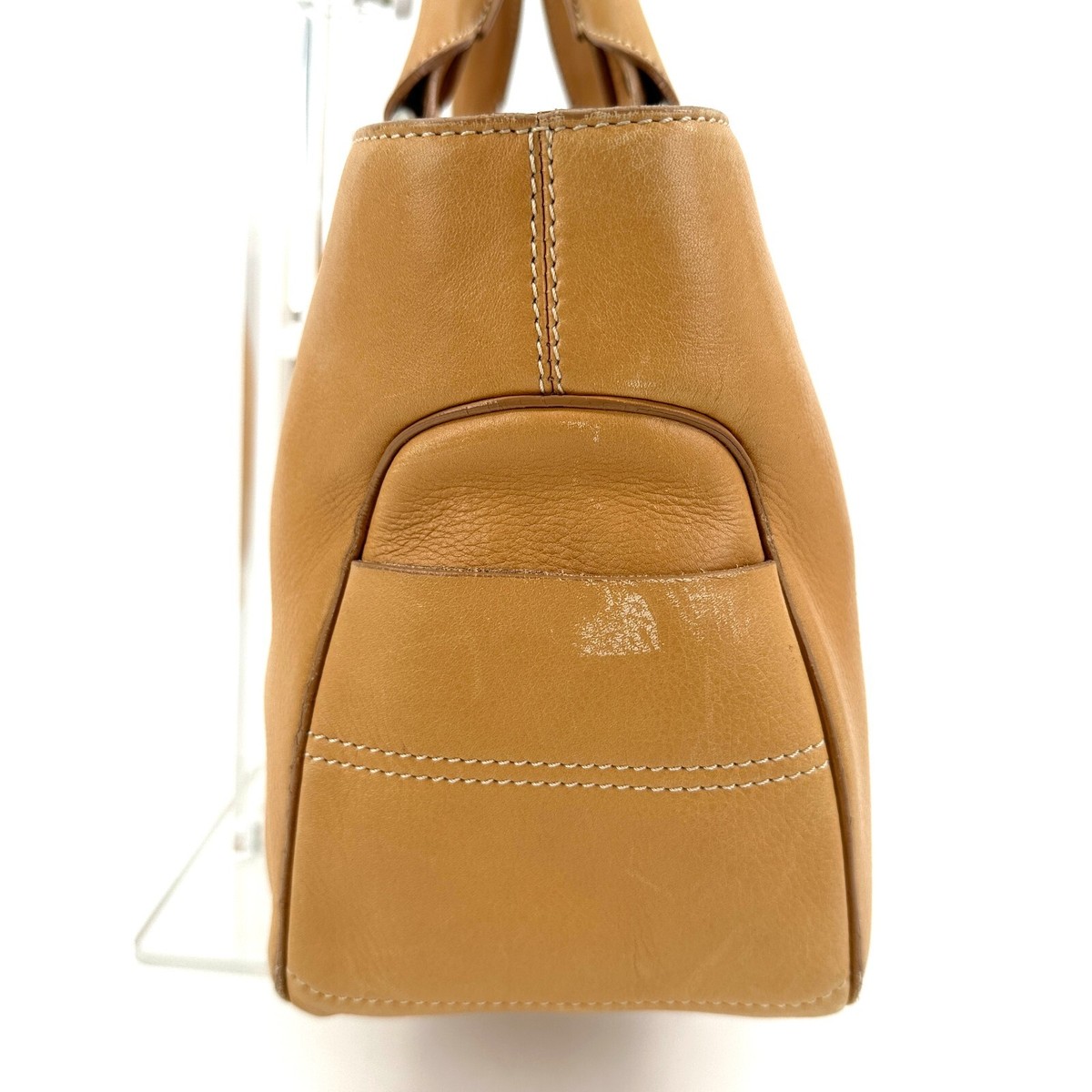 CELINE Boogie bag Leather Hand Camel Yellow Beige Triomphe