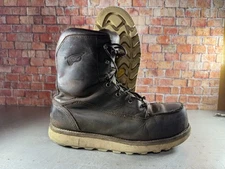 Redwing no.3522 Brown Leather Safety Toe Men's Work Traction Tred Boot 9.5D ⚡️