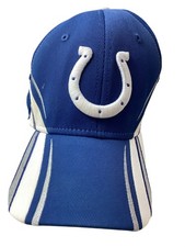 NFL Indianapolis Colts Blue White Adjustable Cap With Embroidered Logo Hat EUC