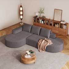 Sofá curvo moderno, juego de sofá seccional tapizado Chenille, modular 108,5