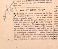 Original 1867 Edgar Allan Poe article "Poe At West Point"
