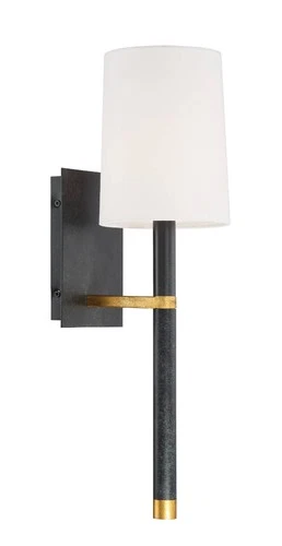 Crystorama Weston 14 1/2" High Black Wall Sconce - Picture 3 of 7