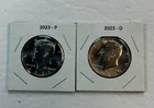 2023 P & D UNC Clad Kennedy Half Dollar Set in CB Flips -Free Shipping
