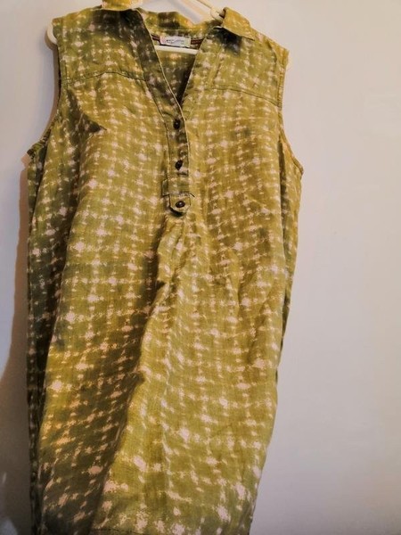 Women White Stuff Dress Multicolor Linen 42 / XL /