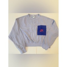 Nike Sportswear women's oversized cropped crewneck sweatshirt Size L Lavender