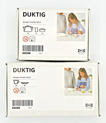IKEA DUKTIG Tea Set Bundle 11pc 3pc Tea Playset + 8pc Cup Set - see pictures