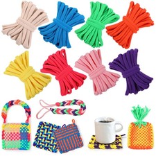 224 PCS Elastic Weaving Loom Loops Refill DIY Arts Crafts Potholder Kit Toys