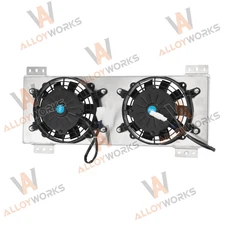 Aluminum Shroud W/120W Fan Fit Tru-Cool 40000 GVW Transmission Oil Cooler.