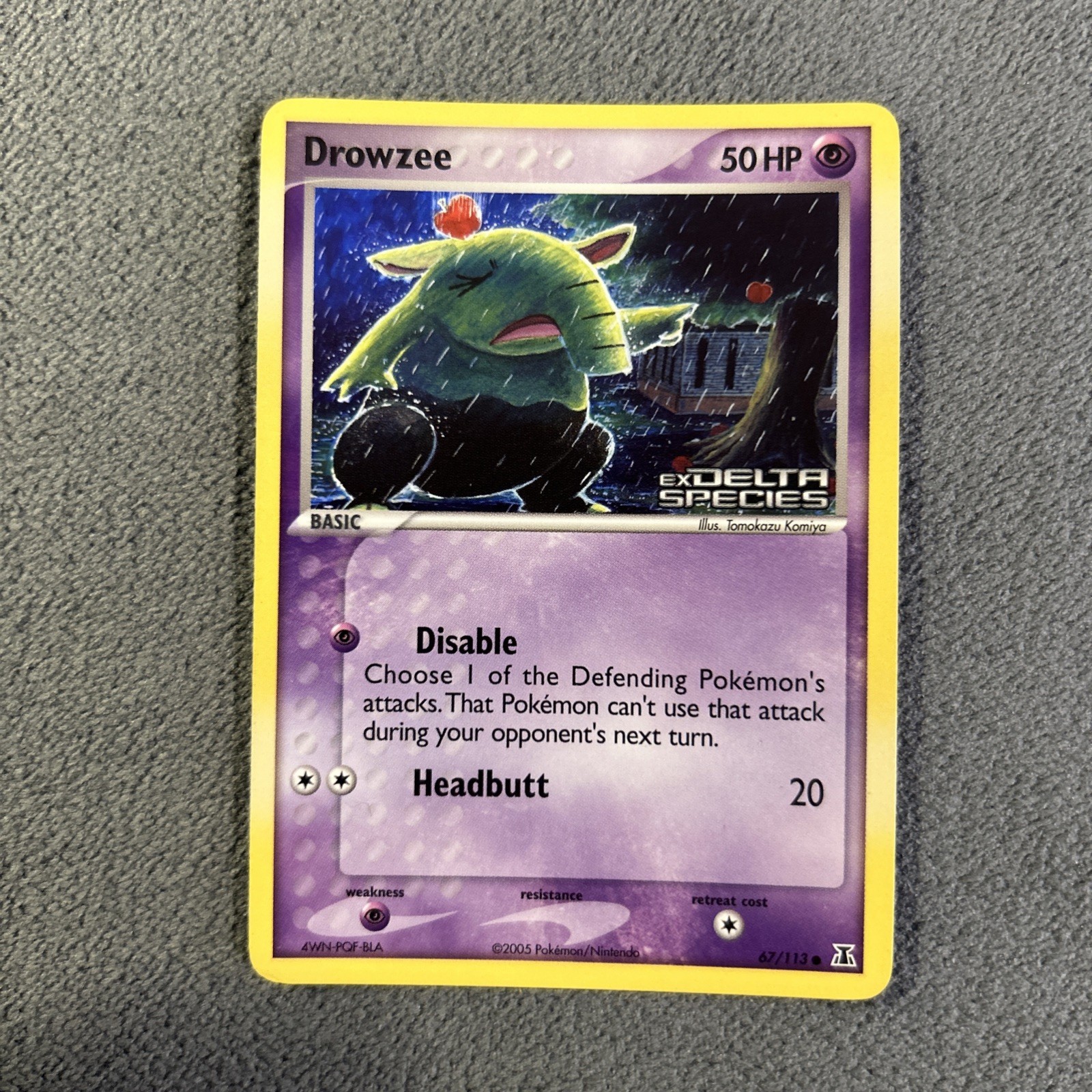 Pokemon TCG Drowzee 67/113 Delta Species NM Near Mint Reverse Holo Stamp