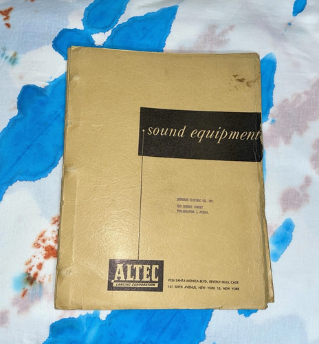 ORIGINAL Western Electric Graybar Altec Lansing Paperwork Brocure / 757A 755A