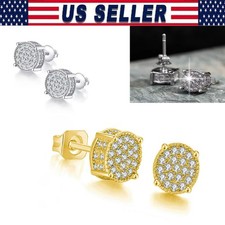 Elegant Stud Earring Alloy Round Women's Earrings Jewelry Wedding Engagement