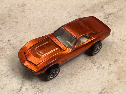 Original Hot Wheels Redline - Orange US Custom Corvette!! - Free Shipping!!