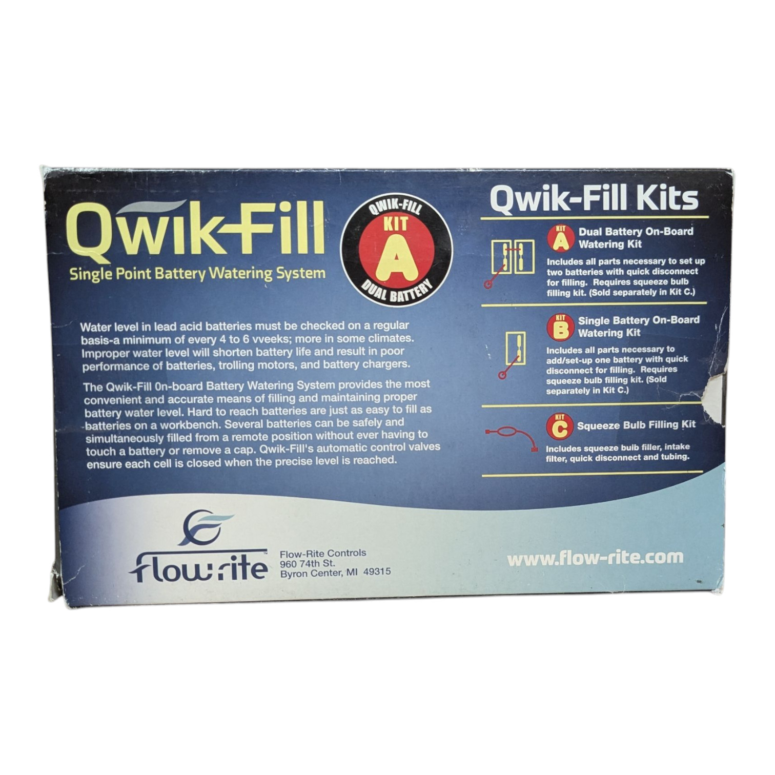 Flow-Rite Qwik Fill MP-2000 Single Point Battery Watering System - Kit A
