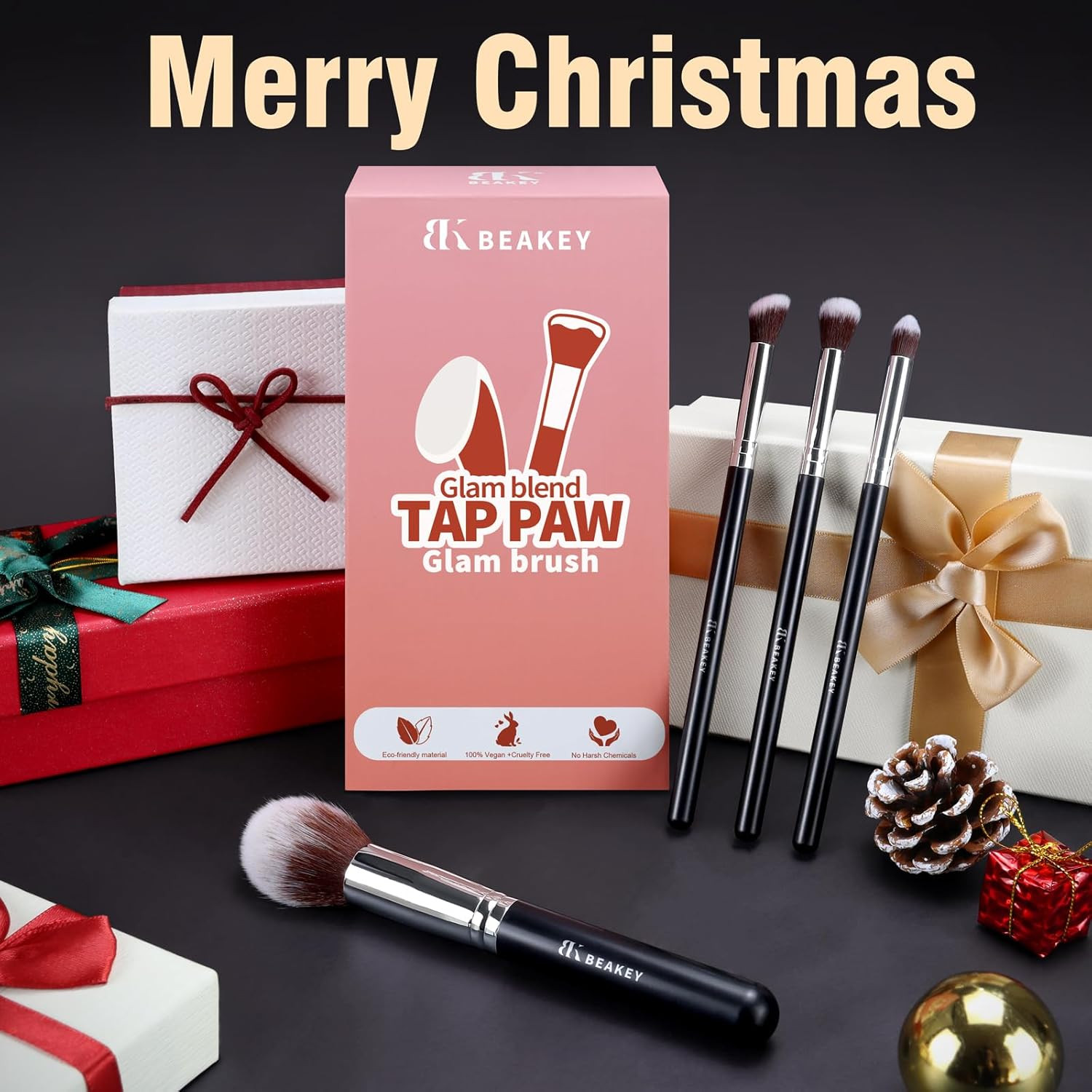 BEAKEY Makeup Brushes Set, Professional Foundation Eyeshadow Concealer Blush Pow