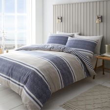 Reversible King Bed Bedding Set, Textured, Striped, with Pillowcase...