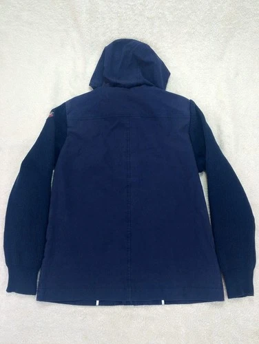 Rare Vintage Paul & Shark Hybrid Duffle Coat Jacket Wool Knit Men's Size M Italy image 2