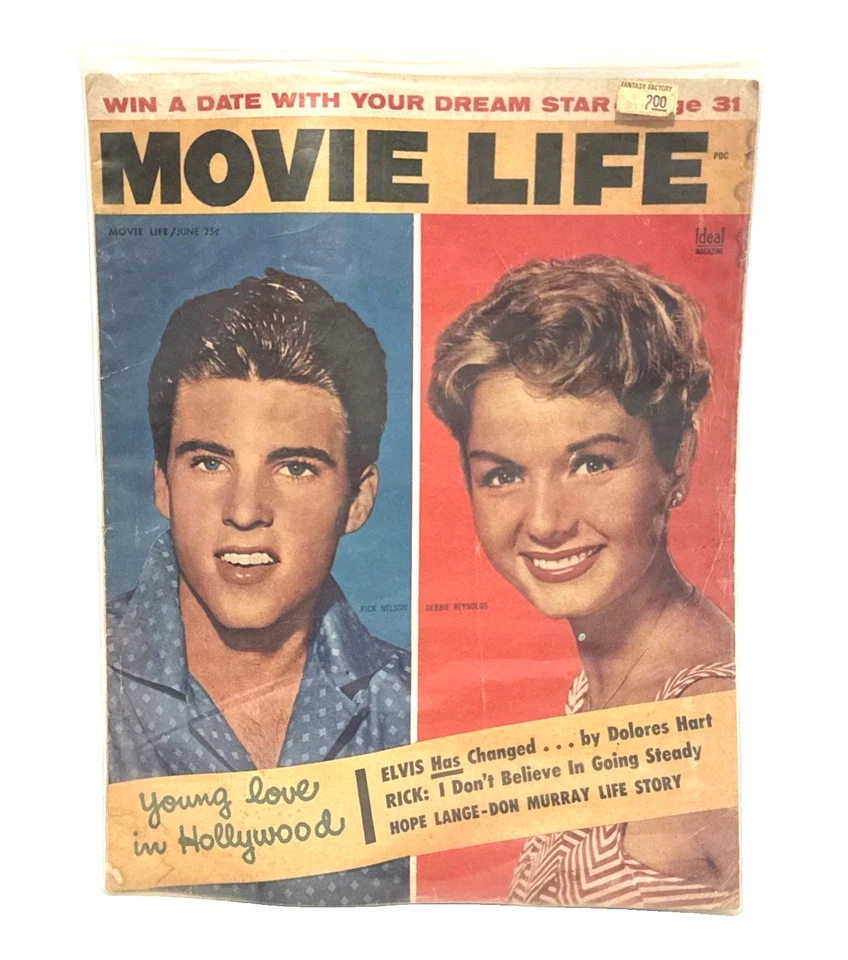 Vintage June 1958 Ideal Magazine Movie Life Feat. ELVIS, D. Reynolds, R. Nelson - Image 2 of 4