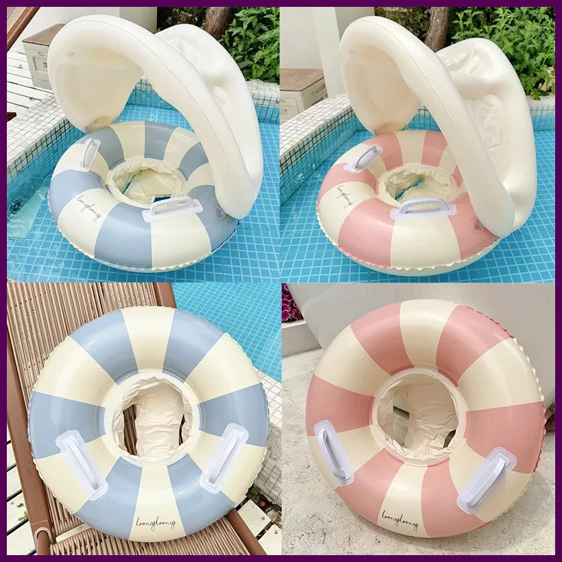 Rooxin-flotador de piscina para bebé, anillo de natación inflable, anillo de asi