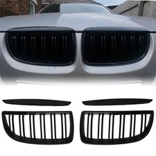 FÜR DEN BMW 3ER E90 E91 BIS 08 KÜHLERGRILL NIEREN DOPPELSTEG GLANZ SCHWARZ DE