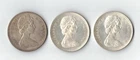 Two Unc. 1966 Canadian Dollars + Nice 1967 Dollar, 80% Silver
