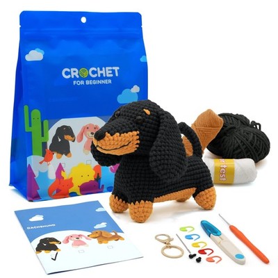 Nikolle Crochet Kit For Beginners Step-By-Step Video Tutorials Crochet Animal
