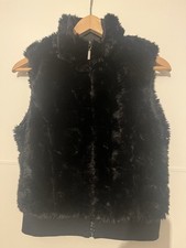 Weste Fellweste Fake Fur schwarz Kunstfell Gr.XS / S / 34