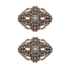 2 Pcs Decorative Vingate Retro Shoe Clips Rhinestone for Women Pumps Flats Sh...