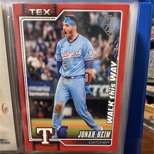 Topps 2026 Series 1 WALK this WAY Jonah Heim Rangers #78 Serial /5