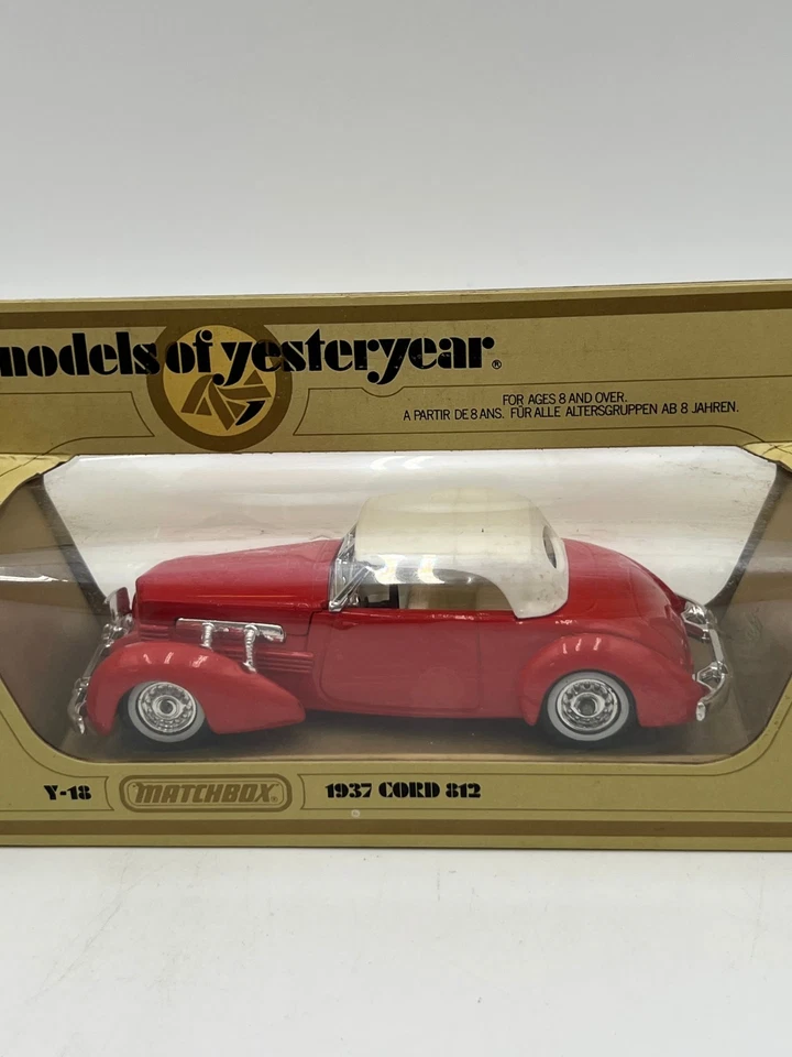 Matchbox Models of Yesteryear Y-18 1937 Cord 812 Convertible Diecast Car Lesney - Image 4 of 4