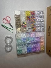 Bead Jewelry Making Kit: Seed, Letter, Smiley Beads  Charms